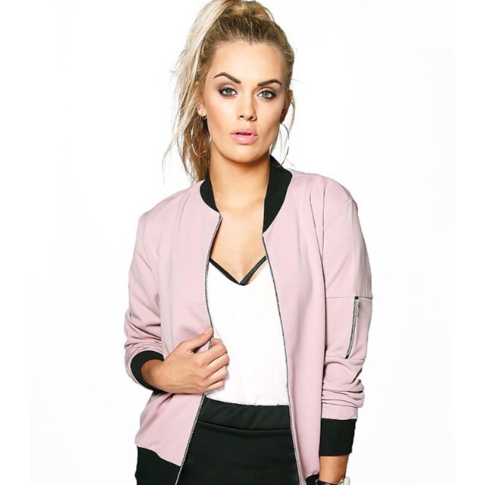 NWT Black Plus Bomber Boohoo Jacket
